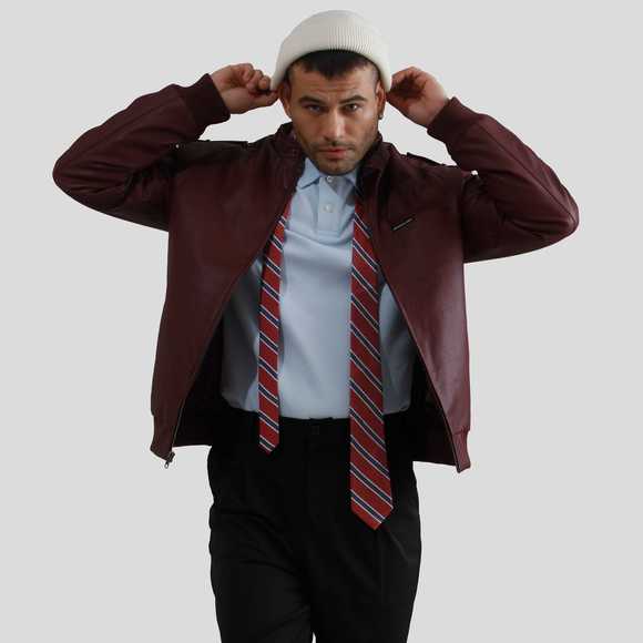 Men's Faux Leather Iconic Racer Jacket - Picture 1 of 5